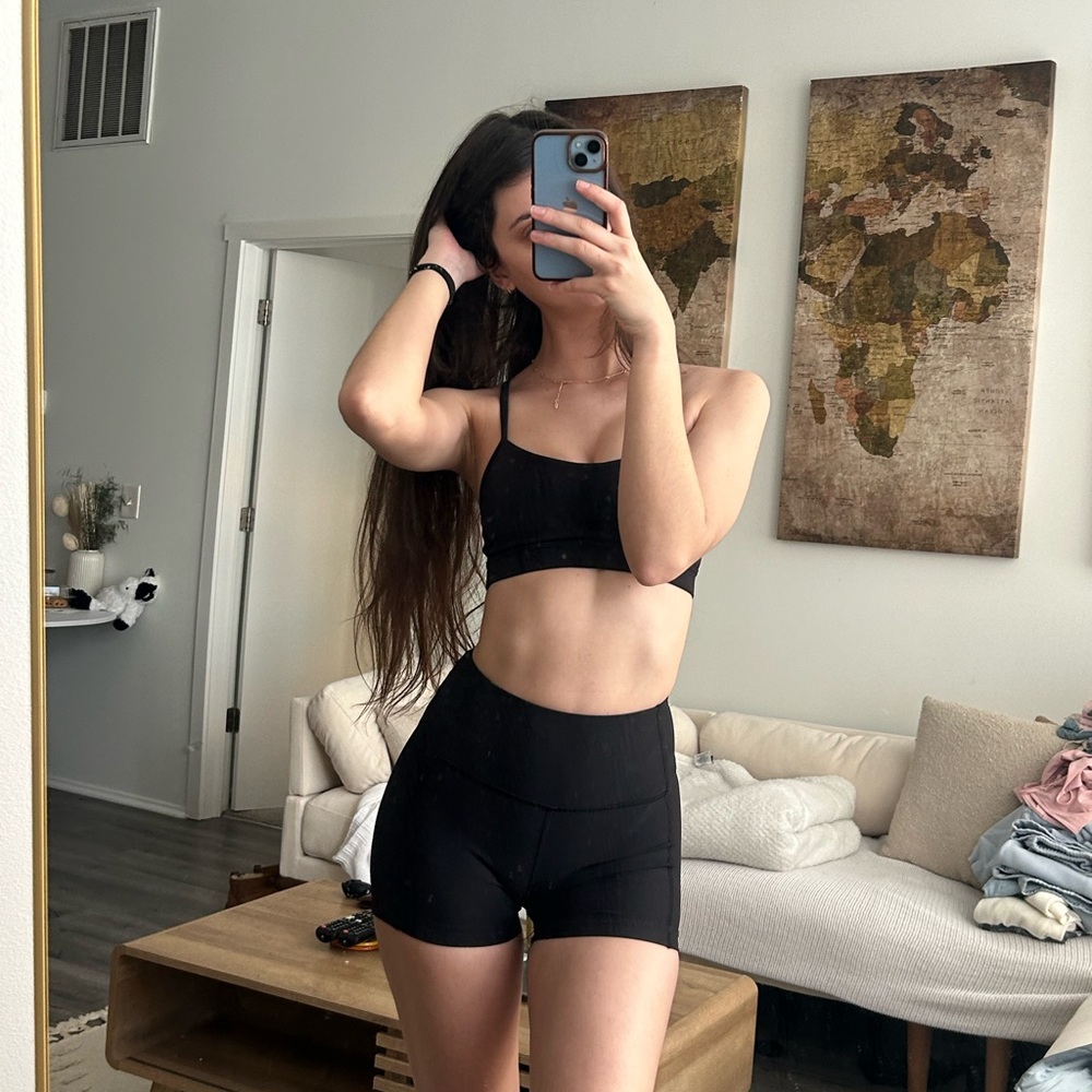 Lululemon Black align Shorts (ribbed)